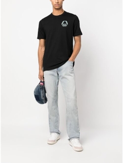 logo-patch bootcut jeans