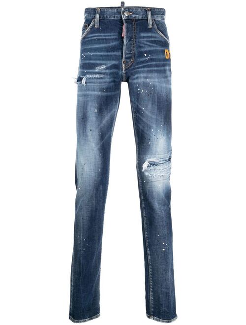 Dsquared2 distressed slim-fit jeans