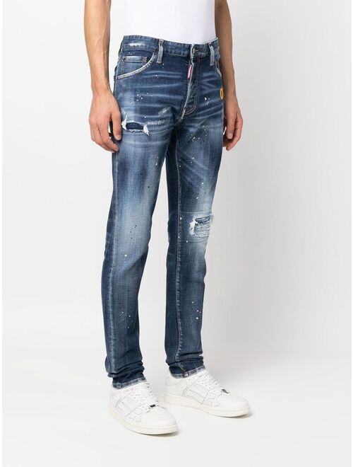Dsquared2 distressed slim-fit jeans