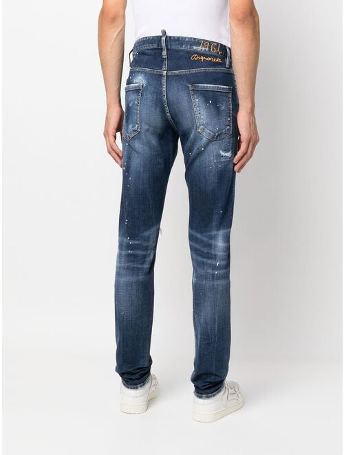 Dsquared2 distressed slim-fit jeans