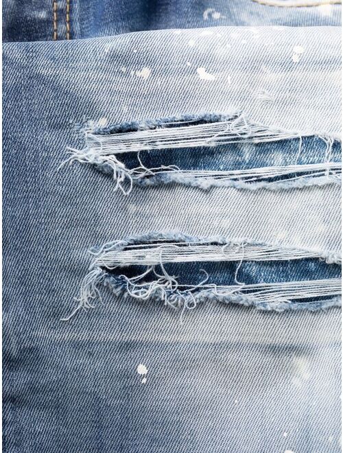 Dsquared2 stonewashed distressed jeans