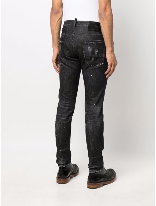 Dsquared2 distressed straight-leg jeans