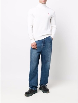 wide-leg cotton jeans
