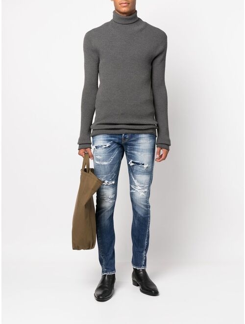 Dsquared2 ripped skinny-cut jeans