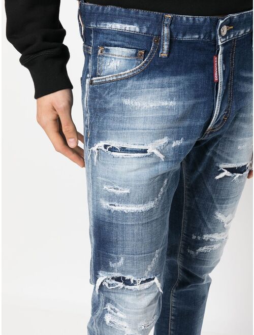Dsquared2 distressed-effect tapered jeans