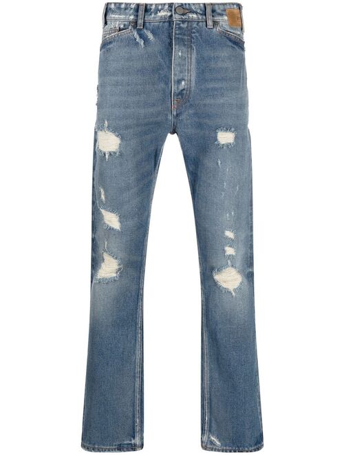 Palm Angels slim-cut ripped-detail jeans