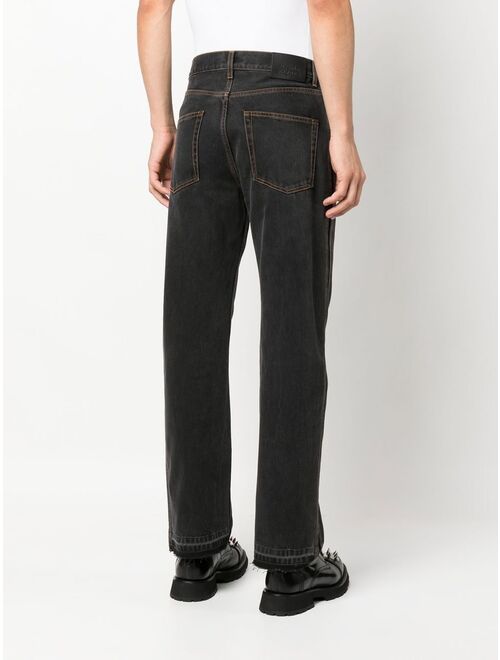 Alexander McQueen side stripe straight-leg jeans