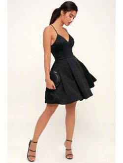 Be With You Black Skater Dress