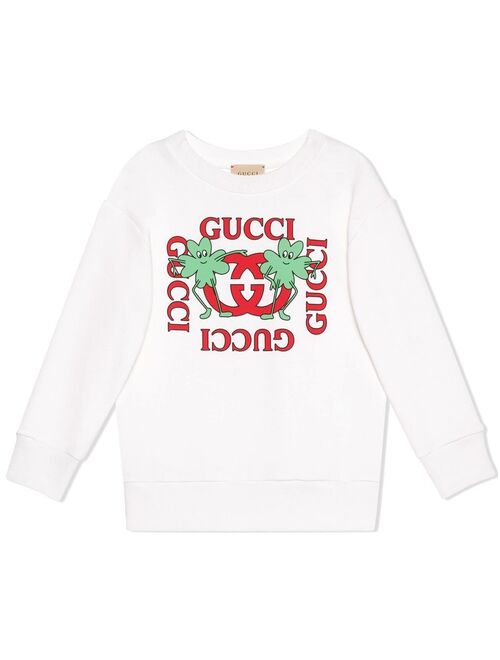 Gucci Kids logo-print cotton sweatshirt