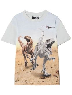 dinosaur-print organic cotton T-shirt