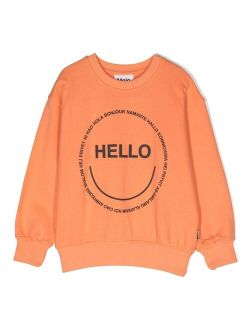 Hello print cotton sweatshirt