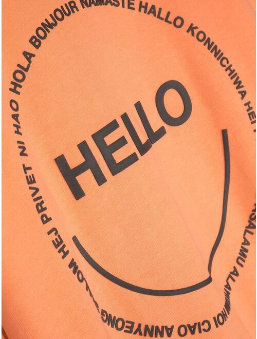 Molo Hello print cotton sweatshirt