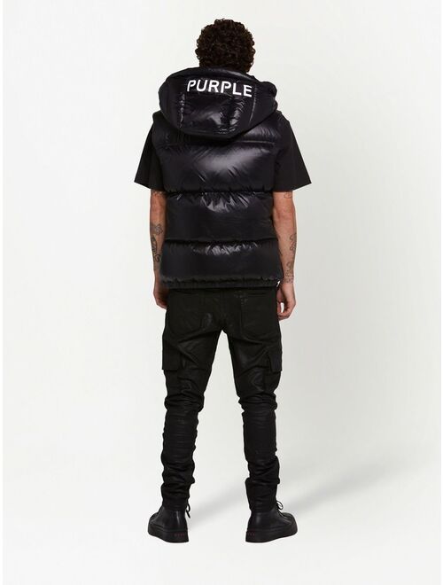 Purple Brand zipped puffer vest