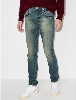 low-rise straight-leg jeans
