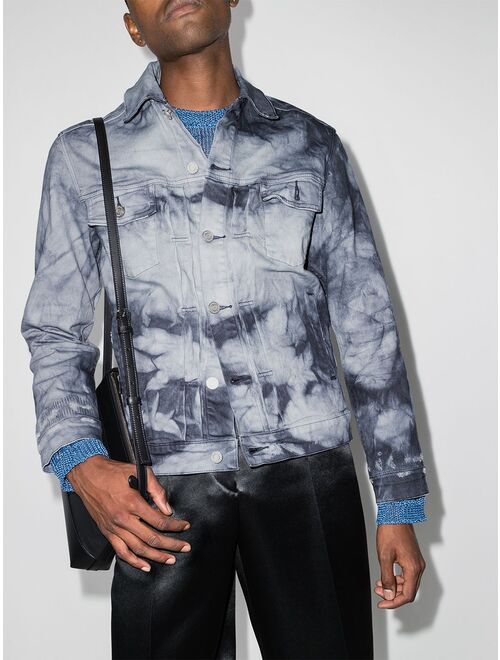 Purple Brand Granite tie-dye denim jacket