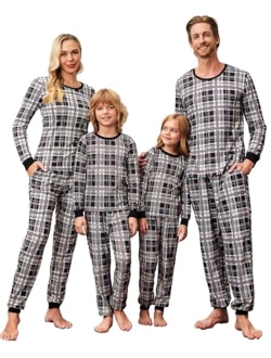 Pajama Set Couples Matching Pjs Plaid Sleepwear Long Sleeve Tops & Pants Loungewear