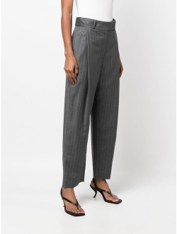 pinstripe-print tailored trousers