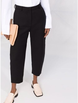 balloon-leg cropped tailored trousers