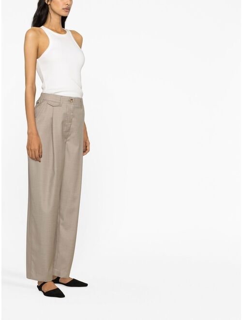 TOTEME pressed-crease wide-leg trousers