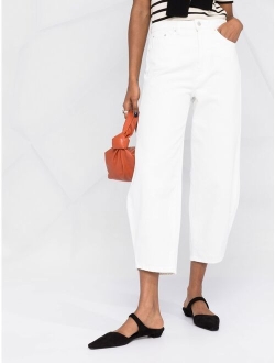 high-waist cropped trousers