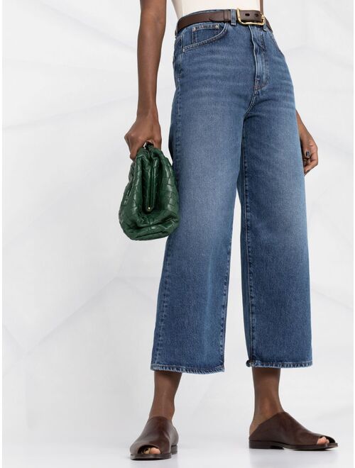 TOTEME organic cotton cropped flared jeans