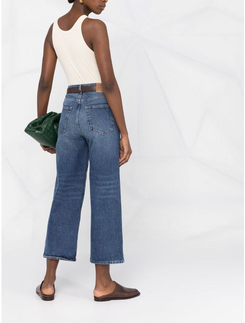 TOTEME organic cotton cropped flared jeans