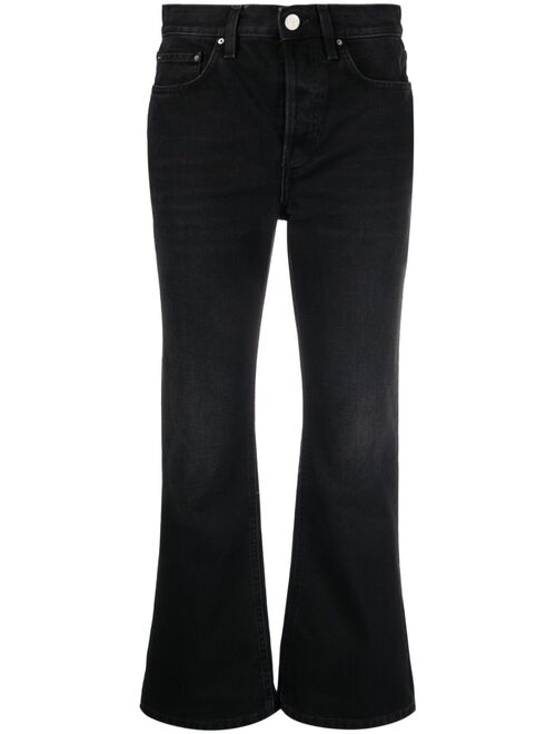 TOTEME cropped kick flared jeans