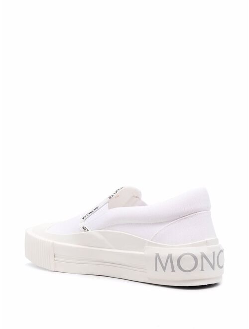 Moncler logo trimmed slip-on sneakers