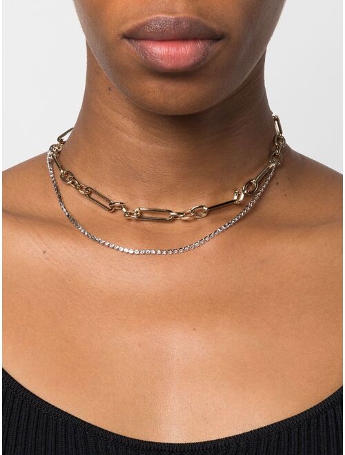 Justine Clenquet Paloma double-chain necklace