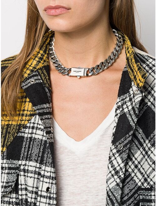 Yves Saint Laurent Saint Laurent curb chain necklace
