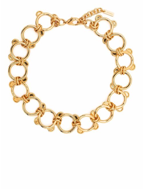 Moschino bear-link chain necklace
