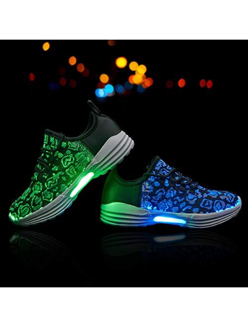 DIYJTS LED Light Up Shoes for Men Women, Light Fiber Optic LED Shoes Luminous Trainers Flashing Sneakers for Festivals, Christmas, Halloween, New Year Party
