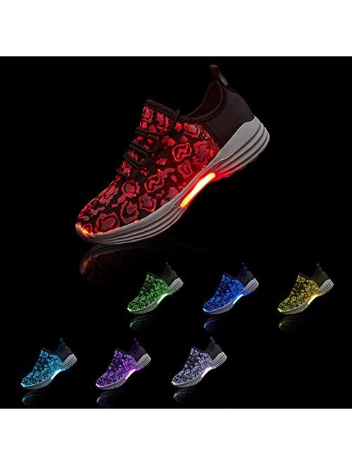DIYJTS LED Light Up Shoes for Men Women, Light Fiber Optic LED Shoes Luminous Trainers Flashing Sneakers for Festivals, Christmas, Halloween, New Year Party
