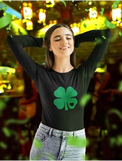Tstars St Patricks Day Shirt Women Teen Girls Irish Shamrock Long Sleeve T-Shirt