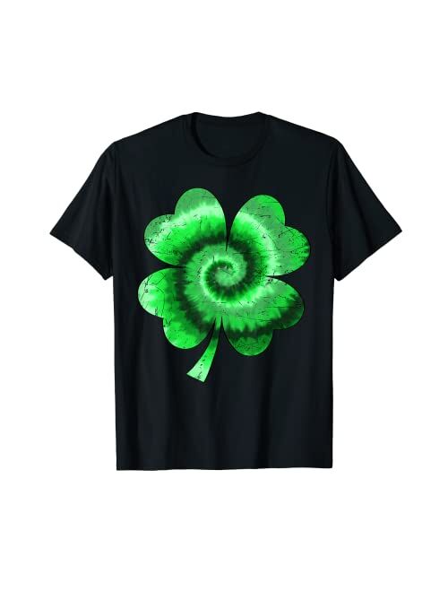 Artist Unknown Irish Shamrock Tie Dye Happy St Patrick's Day Go Lucky Gift T-Shirt