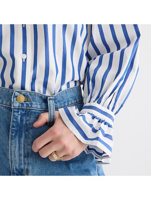 J.Crew Long-sleeve button-up with ruffle cuffs