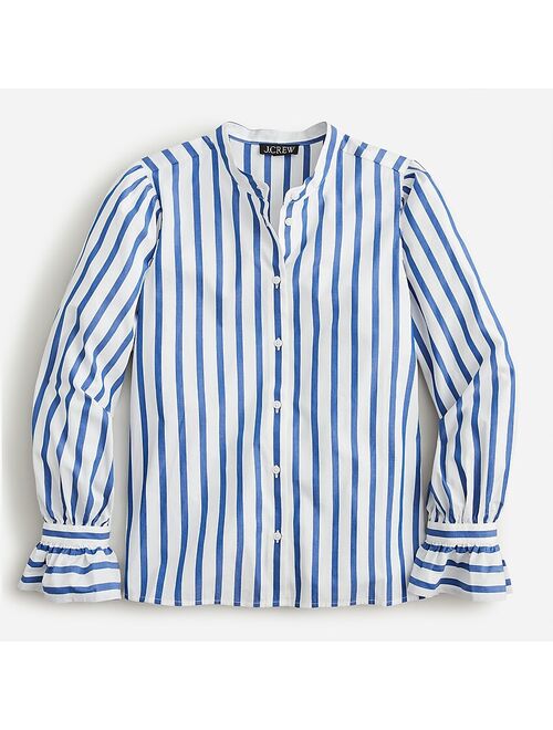 J.Crew Long-sleeve button-up with ruffle cuffs