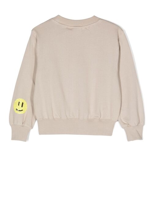 Molo sequin-faces organic cotton sweatshirt