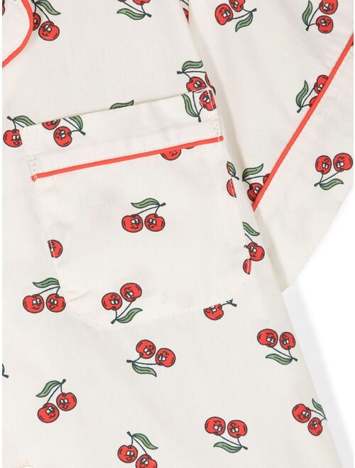 Molo organic cotton cherry-print dress
