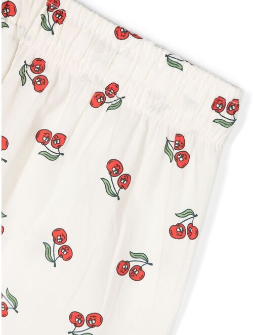 Molo organic cotton cherry-print dress