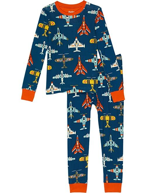 Hatley Kids Flying Aircrafts Organic Cotton PJ Set (Toddler/Little Kids/Big Kids)