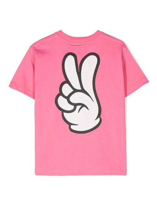 Molo peace-sign print cotton T-shirt