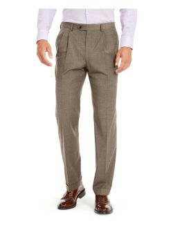LAUREN RALPH LAUREN Men's Wool Blend Classic-Fit UltraFlex Stretch Double-Reverse Pleated Dress Pants