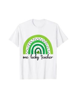 Artist Unknown One Lucky Shamrock Teacher St Patricks Day Appreciation T-Shirt