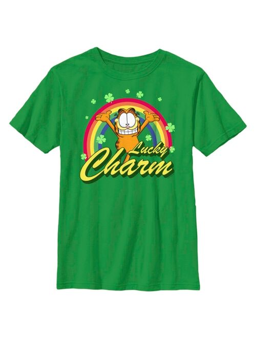 NICKELODEON Boy's Garfield St. Patrick's Day Lucky Charm Child T-Shirt
