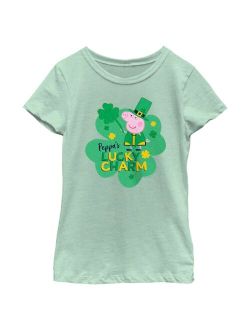 HASBRO Girl's Peppa Pig St. Patrick's Day Lucky Charm Child T-Shirt
