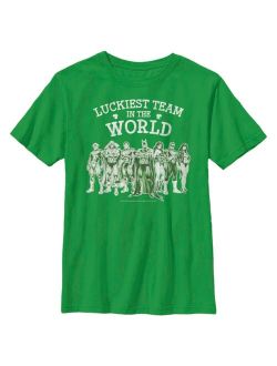 COMICS Boy's Justice League St. Patrick's Day Luckiest Team in the World Child T-Shirt
