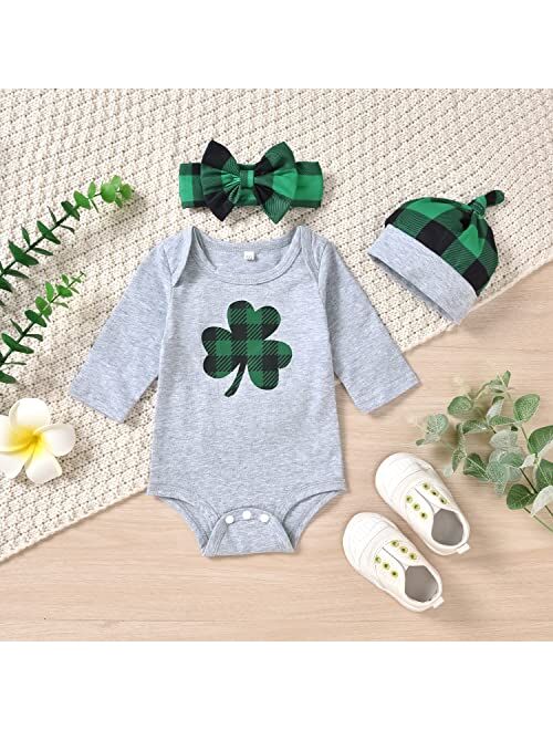 Aalizzwell Neutral Newborn Infant Baby Valentines Day Outfit with Hat Headband