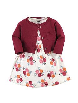 Baby Girls' Cotton Dress and Cardigan Set