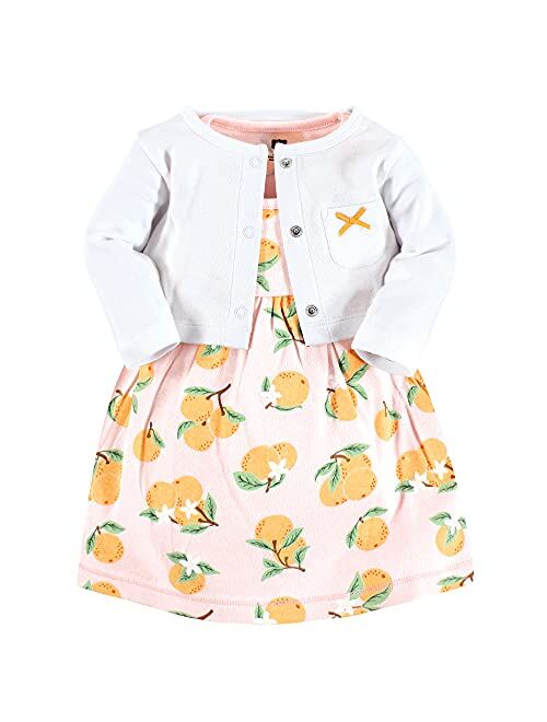 Hudson Baby Girls' Cotton Dress and Cardigan Set